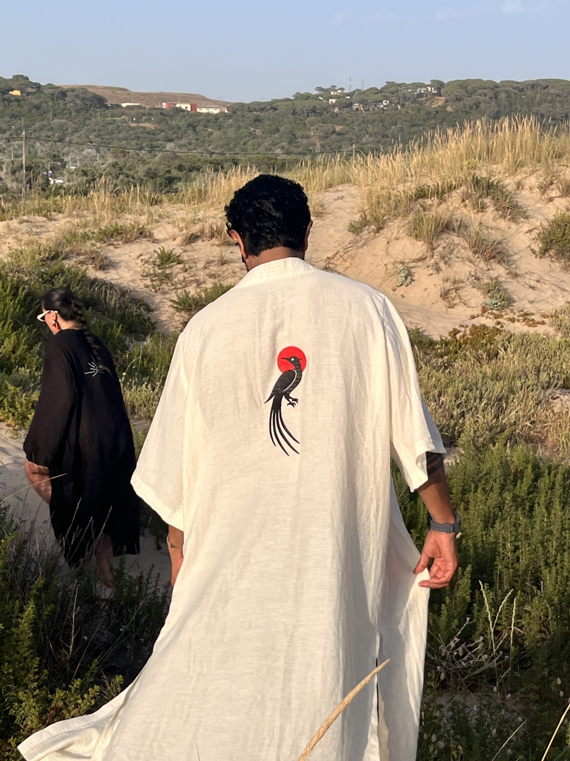 Power Animal Long Linen Kimono - Image 3
